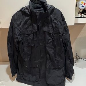 Lululemon West Coast Rain Jacket Black w/ Red trim very stylish and warm XXL